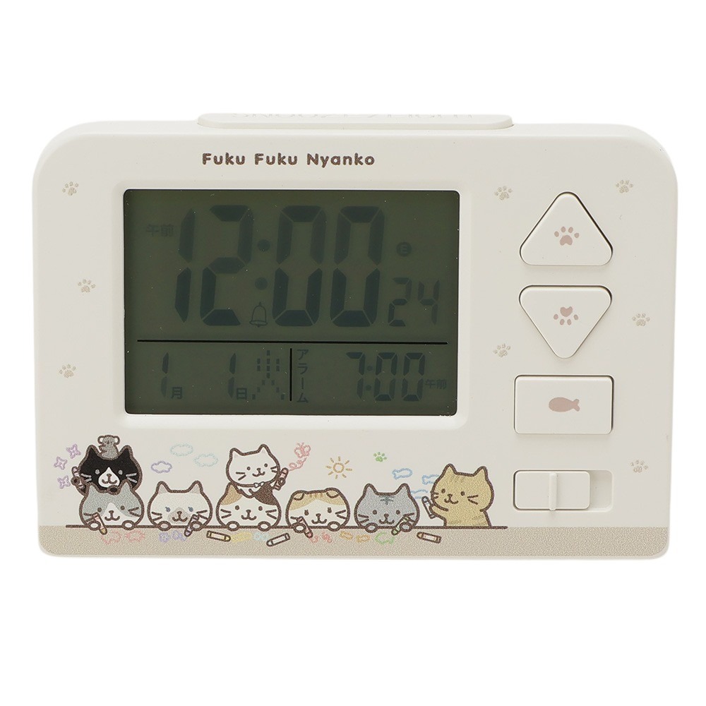 楽天市場】置き時計 猫 可愛い 電波時計 ふくふくにゃんこ 目覚まし