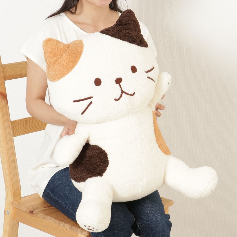 楽天市場】ぽわぽわビッグ抱きぐるみ 抱き枕 ぬいぐるみ ネコ 猫 猫