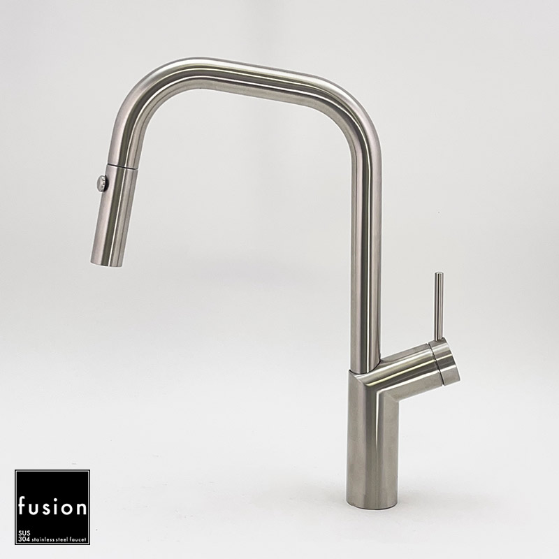 楽天市場】ホース引き出し式 シャワー水栓 蛇口 ステンレス シングル