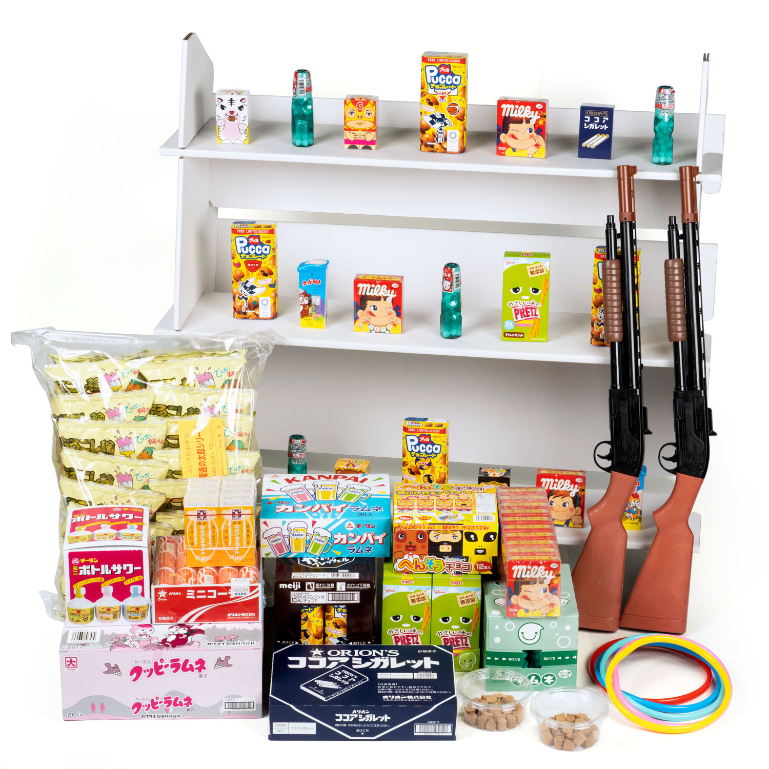 楽天市場】射的＆輪投げ台セット お菓子景品付き 100～150人向けセット