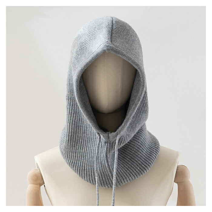 楽天市場】バラクラバ フード付きマフラー 付けフード 紐付き ネック