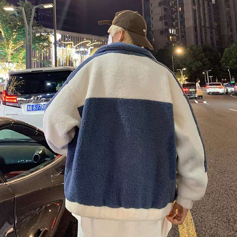 楽天市場】ボアブルゾン メンズ ボアコート M-5XL 切り替え ジップ