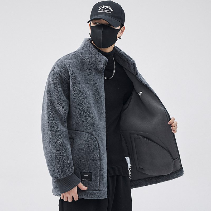 楽天市場】ボアジャケット メンズ バック英字刺繍 ボアコート