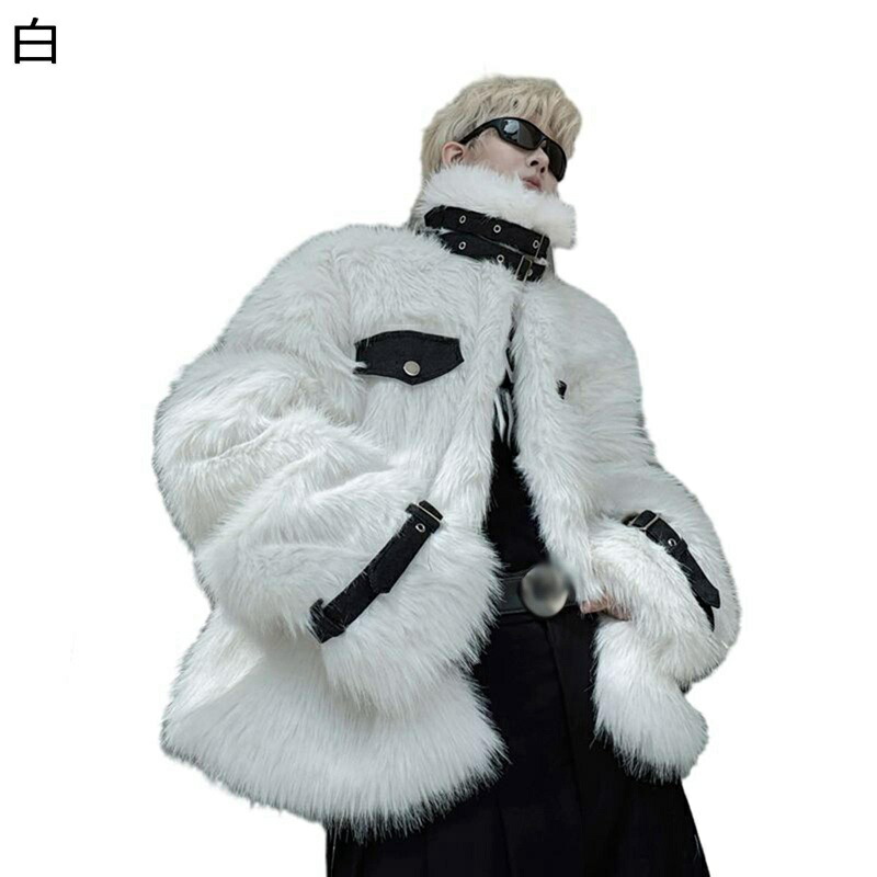 楽天市場】ファーコート 両面穿き PUレザージャケット ファー