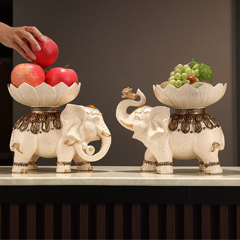 楽天市場】象 ゾウ 置物 フルーツプレート 樹脂 ケーキスタンド ケーキ