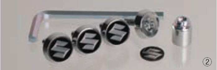 楽天市場】SUZUKI スズキ 純正 ナンバープレートロックボルト ロゴ入り