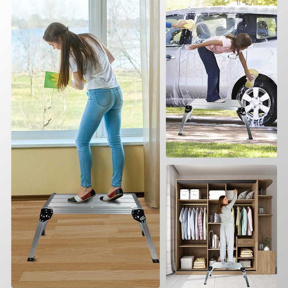 楽天市場】アルミ足場台 洗車台 軽量 アルミ脚立 立ち馬アルミ 作業台