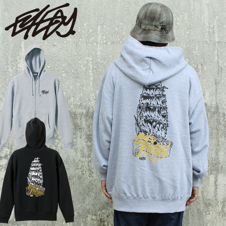楽天市場】EYEDY アイディー SHIP ZIP PARKA ジップパーカー プリント