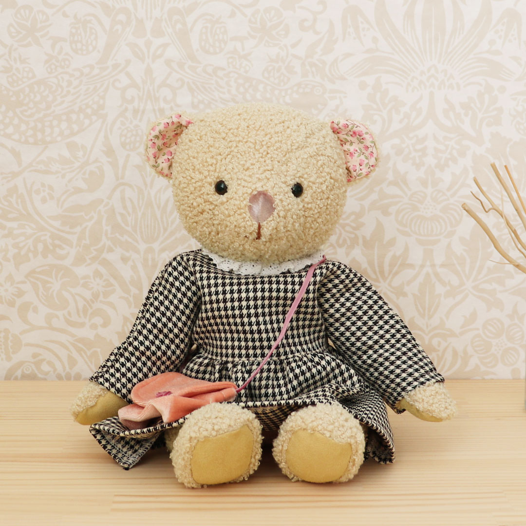 楽天市場】オシャレキッズテール ハグテディ 千鳥柄ワンピース＆バッグ