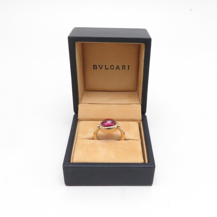 楽天市場】ブルガリ BVLGARI リング ピンクトルマリン K18YG 11号