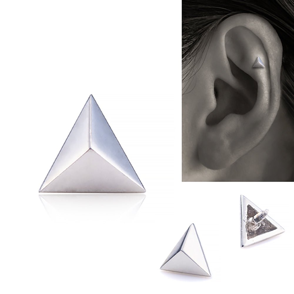 楽天市場】K18 トライアングル ボディピアス │ 16G/14G イエロー