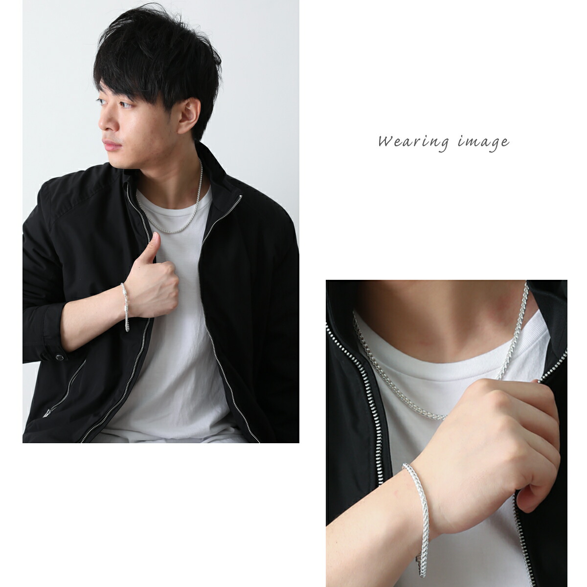 楽天市場】ネックレスブレスレットセット メンズ チェーン 合金製