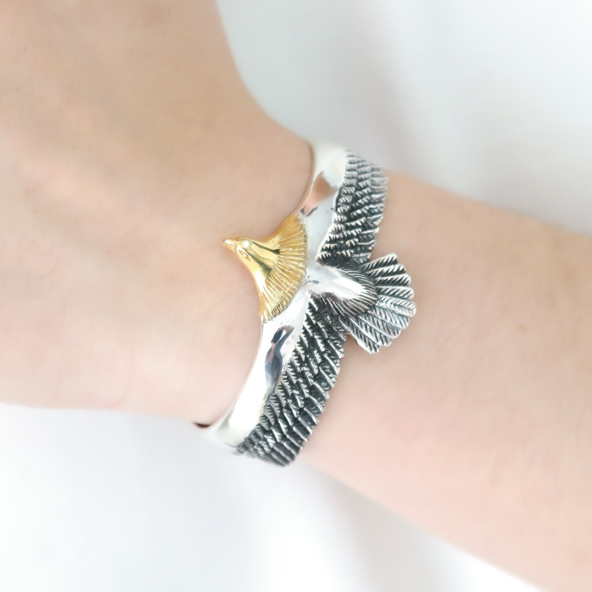 楽天市場】バングル ブレスレット メンズ シルバー925 イーグル