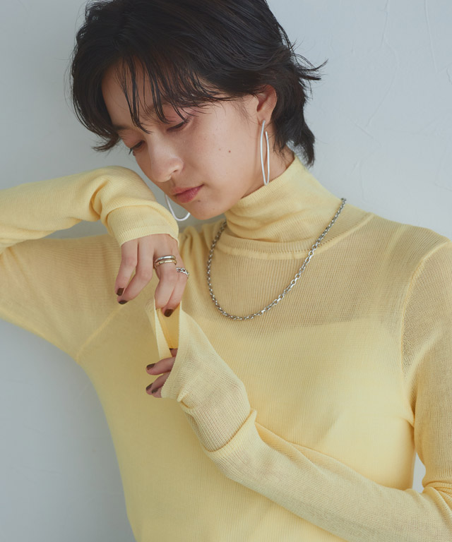 楽天市場】【半額！】【返品交換不可】[RASW]シアーリブハイネック