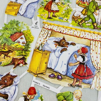 楽天市場】ドイツ製 クロモス☆おとぎ話 童話 赤ずきんちゃん1