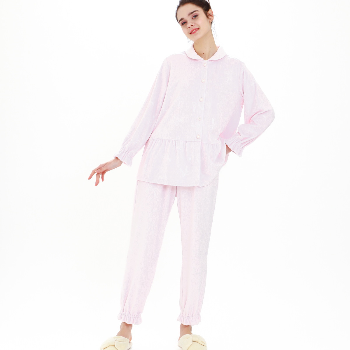 楽天市場】ナルエー パジャマ スノースムージーリボンエンボス シャツ