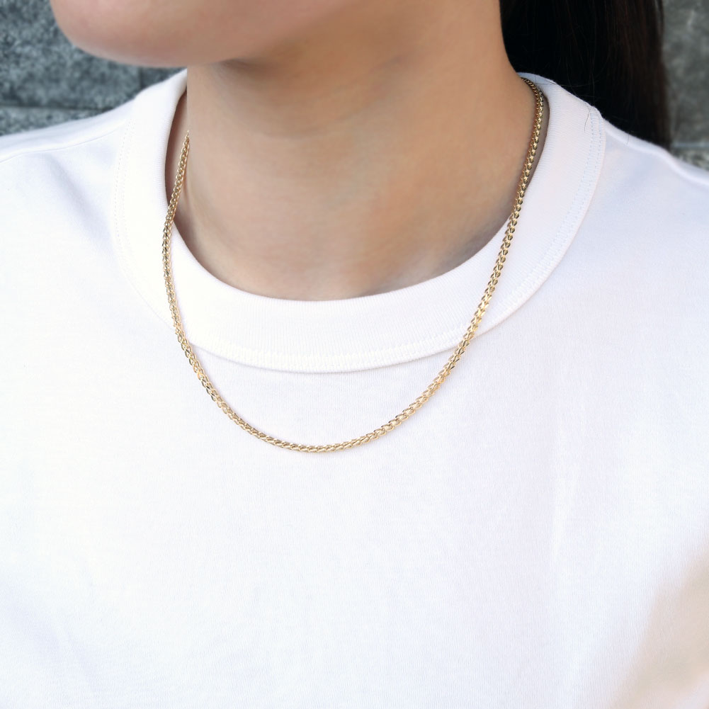 楽天市場】ネックレス 18金 中空チェーン 18K ゴールド k18 軽い 中空