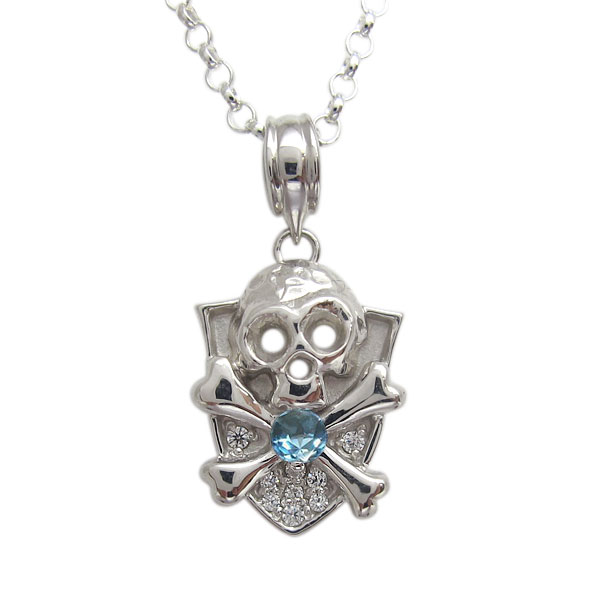 楽天市場】ドクロ シルバーペンダント スカルネックレス 髑髏 メンズ