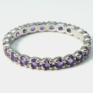 楽天市場】アメジスト フルエタニティリング 18金 18k ピンキーリング