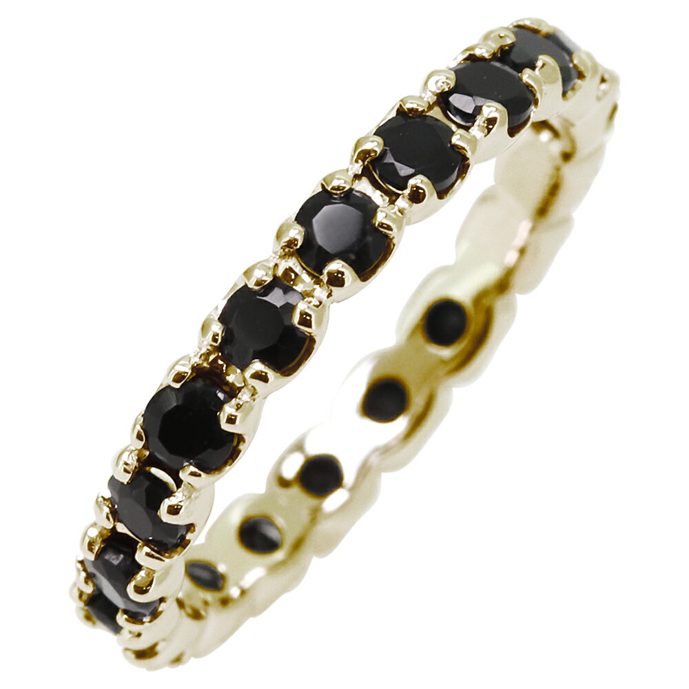 楽天市場】オニキス フルエタニティリング 18金 18k ピンキーリング