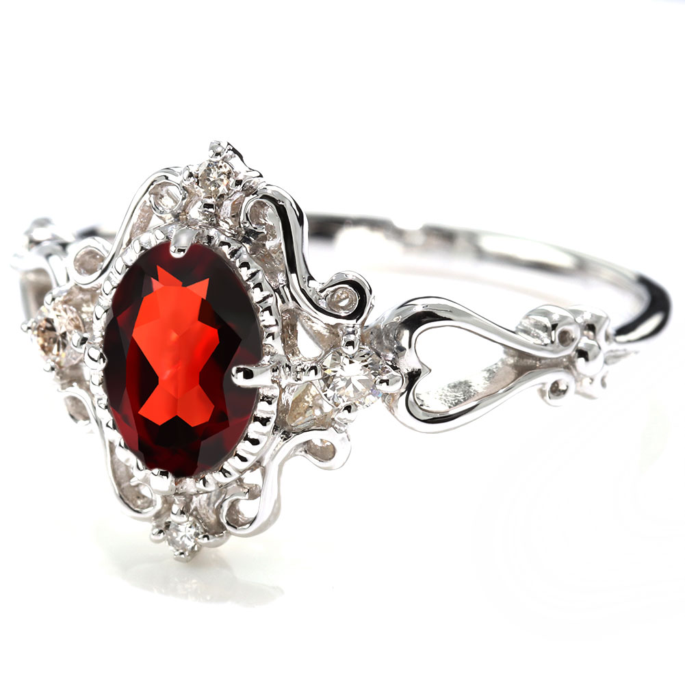 楽天市場】指輪 シルバー ガーネット リング SV925 ガーネットリング 1
