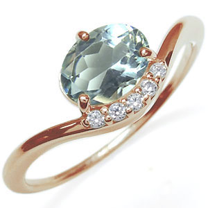 楽天市場】アクアマリン 指輪 大粒 一粒 k18 アクアマリンリング