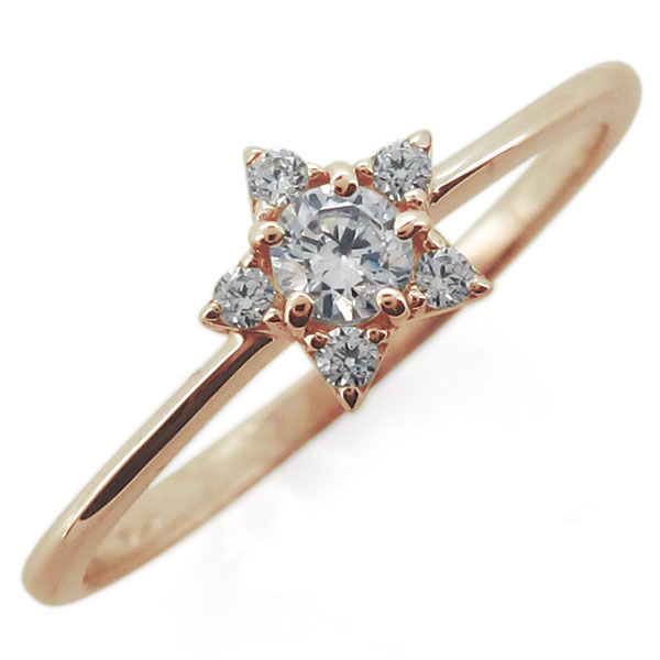 楽天市場】指輪 星 スター 10金 リング レディース 誕生石 選べる 星