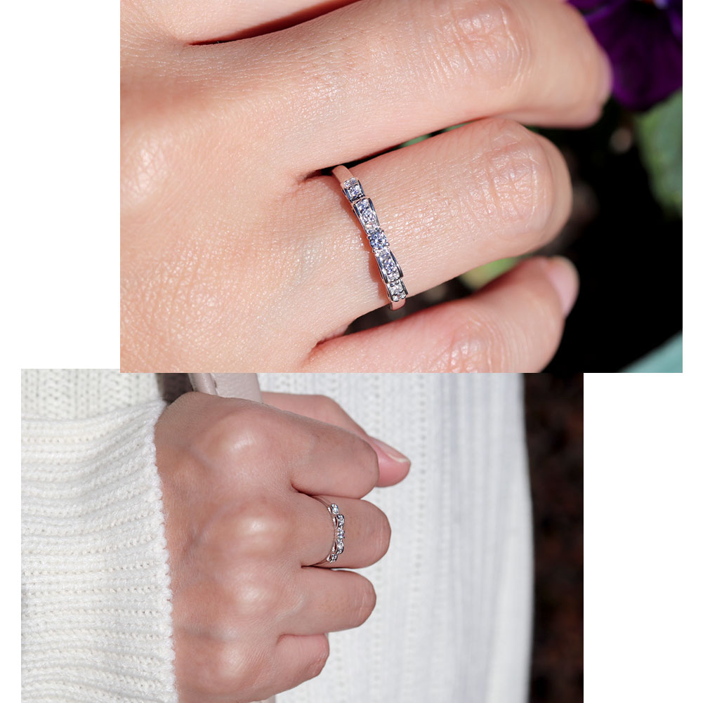 楽天市場】プラチナ ダイヤモンド 指輪 リボン リング ピンキーリング