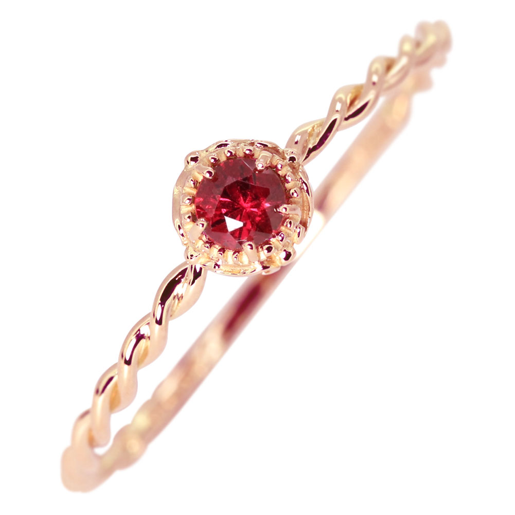 楽天市場】レッドスピネル リング k18 指輪 レディース 18金 18k