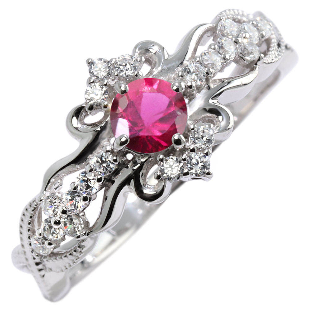 lomilomi❣️天然ルビー✖️アパタイトデザインリング10号 ルビーの