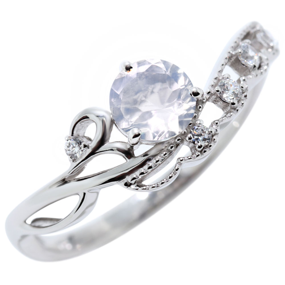 楽天市場】6月誕生石 指輪 プラチナ リング ブルームーンストーン