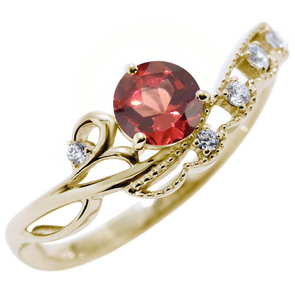 楽天市場】リング ガーネット 18金 指輪 1月誕生石 ゴールド K18