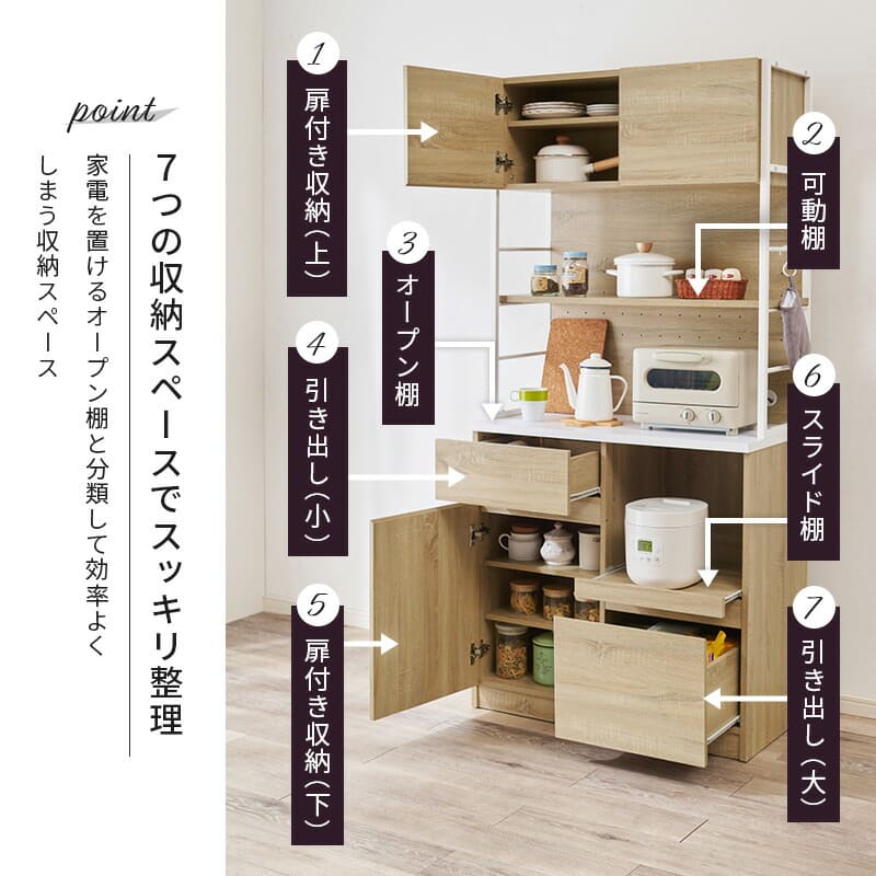 楽天市場】＼クーポン配布中／ キッチンラック 幅87cm 奥行45cm 高さ