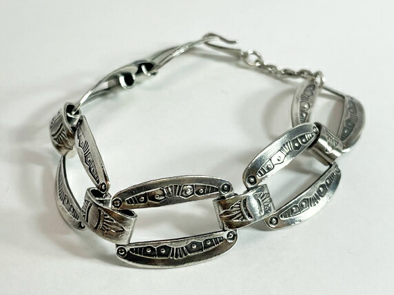 楽天市場】シルバーリンクチェーンブレスレット/スタンプワーク