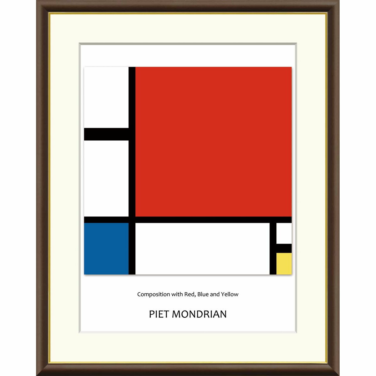 楽天市場】絵画 世界の名画 赤・青・黄のコンポジション ピート