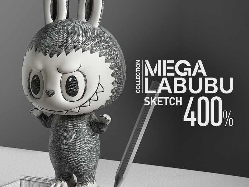 楽天市場】【今だけP10倍！公式POP MART】MEGA LABUBU 400% Sketch