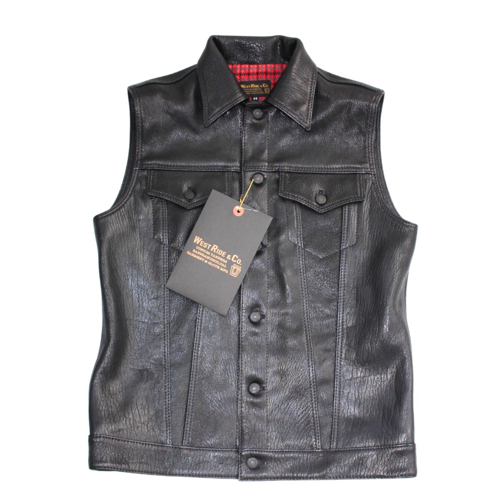 楽天市場】WEST RIDE ウエストライド DEAN BKG1 レザーベスト メンズ