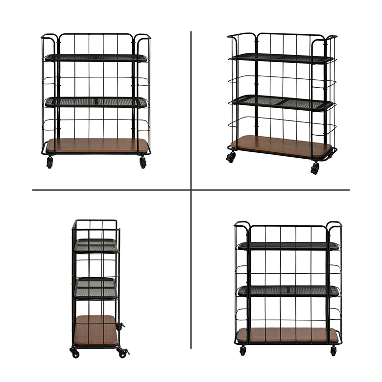 楽天市場】ラック ワゴン 3段 スチールラック キッチンワゴン デスク