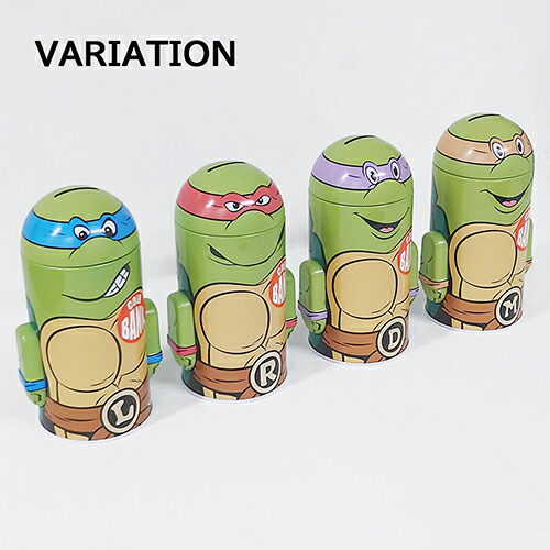 楽天市場】ミュータント タートルズ 缶 貯金箱 ( ミケランジェロ