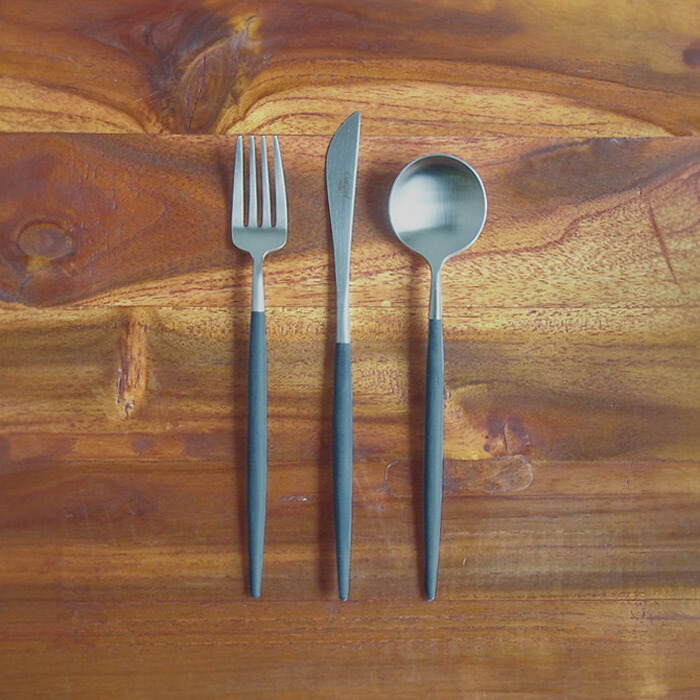 楽天市場】□クチポール ゴア・ブルー シルバー デザートセット 3PCS