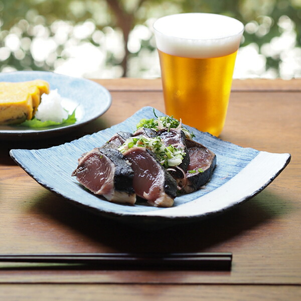 楽天市場】ココチ舎 インディゴ 角皿 中 Iライン ※ / 市野雅利 和食器