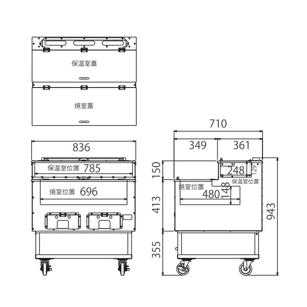 楽天市場】アサヒサンレッド ガス式 石焼いも機 いもランド AY-1500