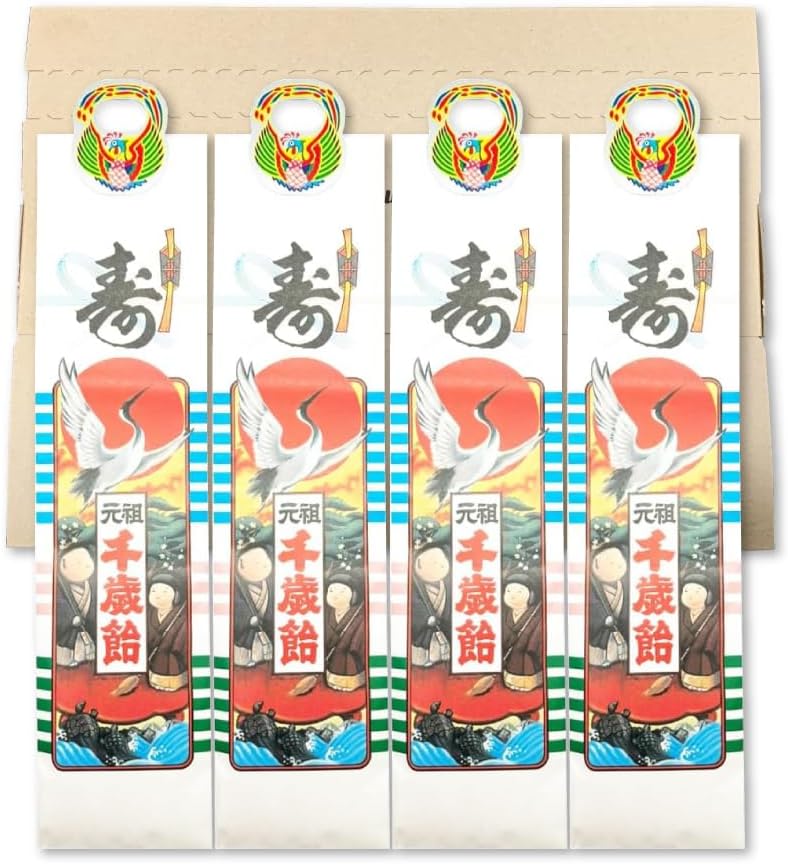 楽天市場】大丸本舗 千歳飴 3本入 浅草柴田制袋1枚付 4袋セット ミルク