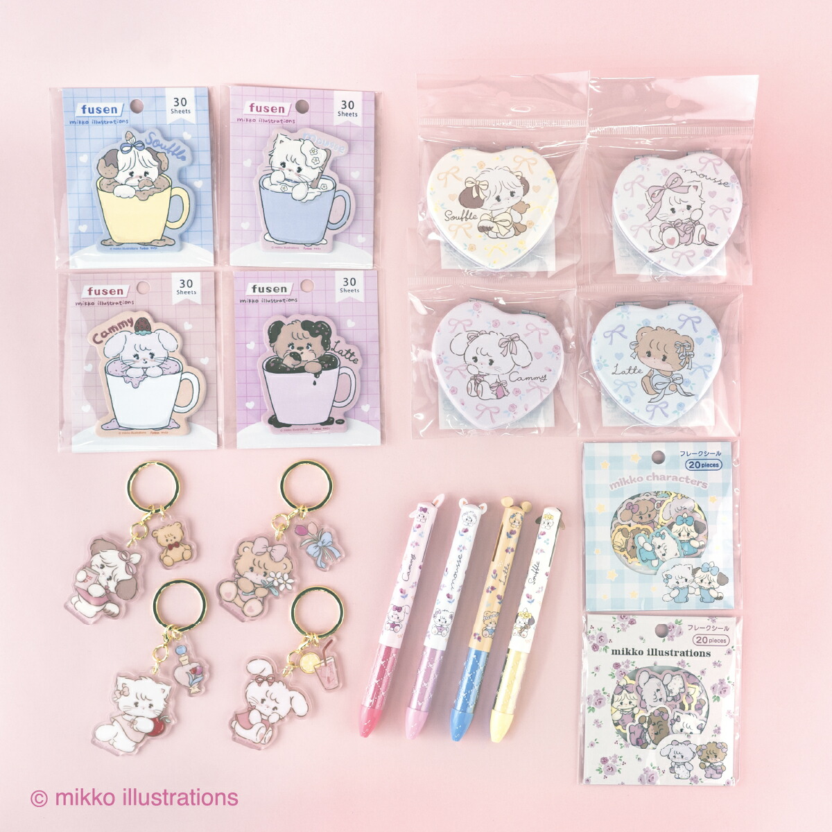 楽天市場】mikko illustrations アクリルキーホルダー スフレ : あ