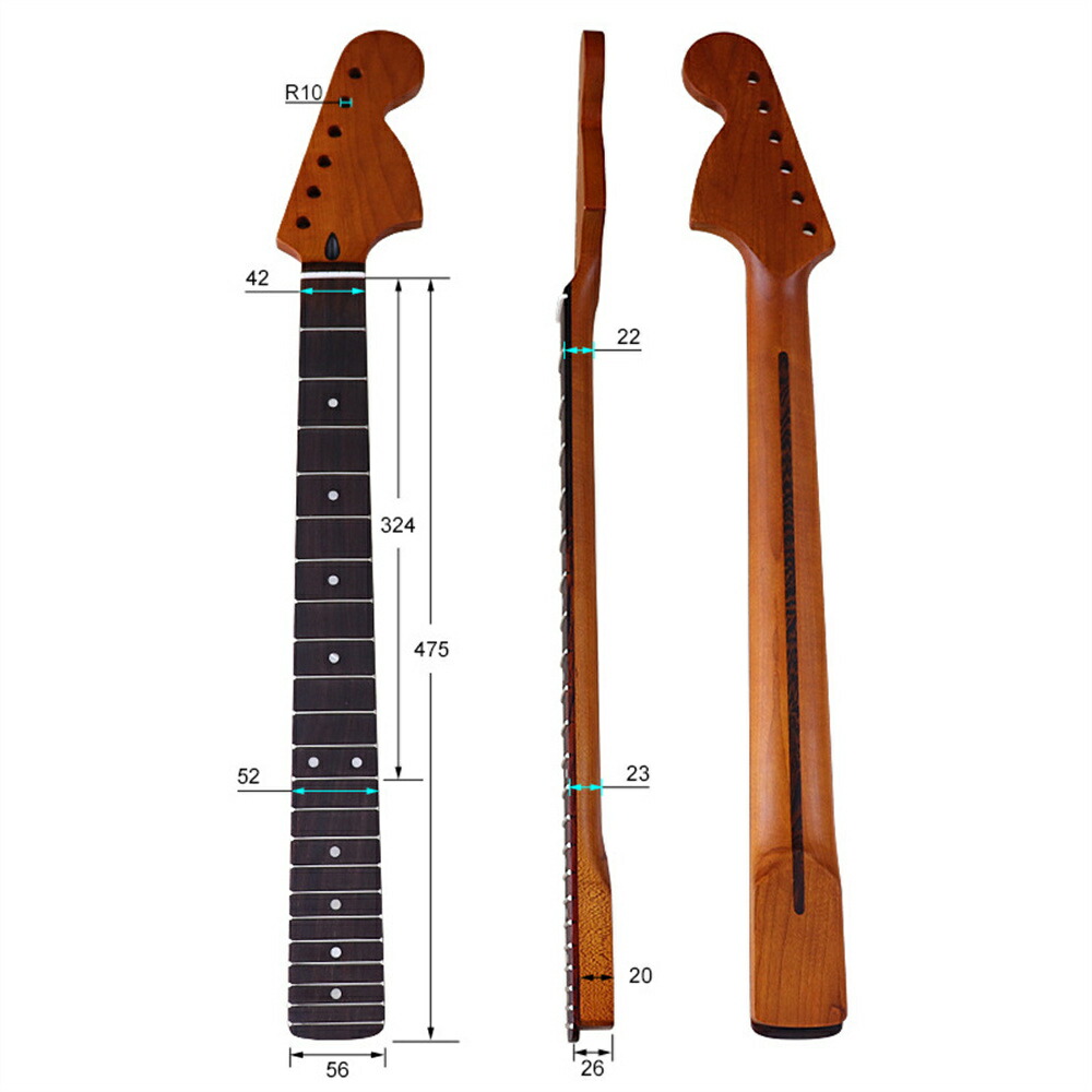 楽天市場】ギターネック ラージヘッド STタイプ用交換ネック ストラト