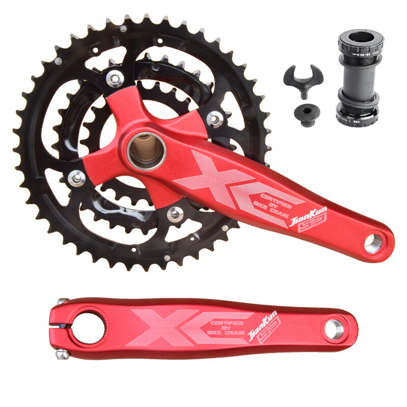 楽天市場】クランクセット MTB用 一体型中空 22-32-44T 27速 BCD104mm