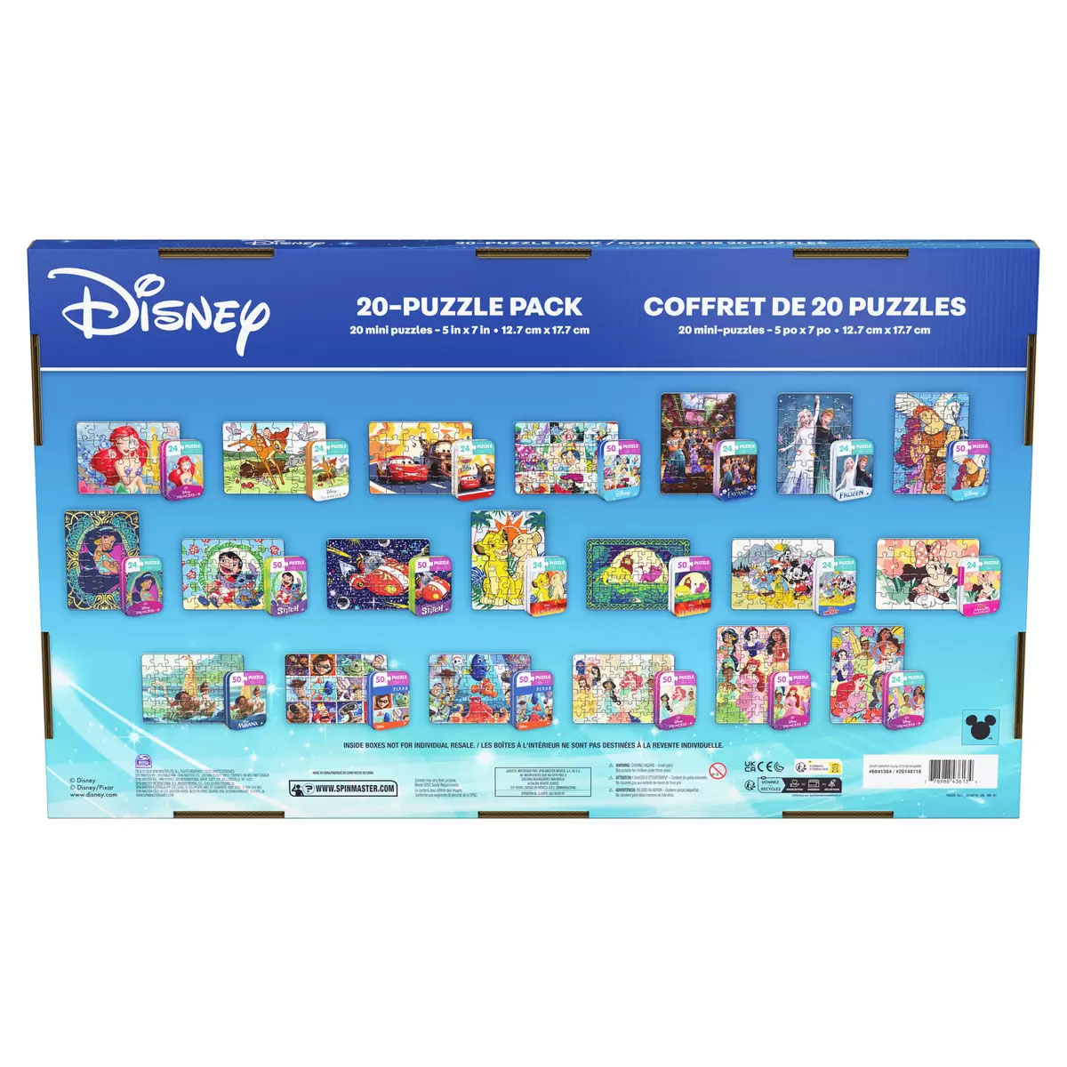 楽天市場】【送料無料】ディズニー ミニパズル 20種類/ティン缶入り 24