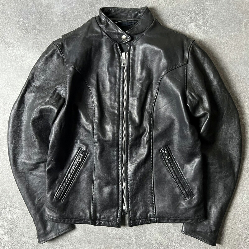 楽天市場】70s UNKNOWN 本革 ラム レザー シングル ライダース