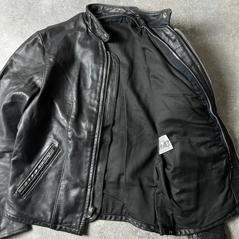 楽天市場】70s UNKNOWN 本革 ラム レザー シングル ライダース