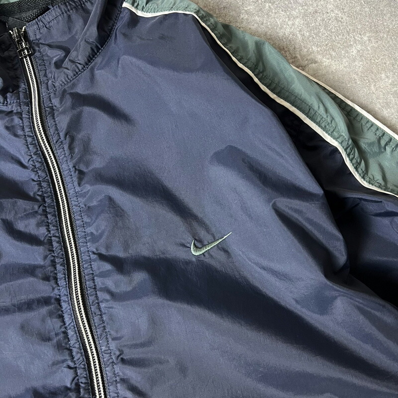 楽天市場】00s NIKE スウォッシュ ロゴ 刺繍 フルジップ ナイロン